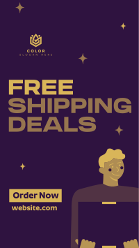 Cool Free Shipping Deals Facebook Story Design