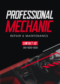 Automotive Professional Mechanic Poster Design