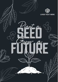 Earth Day Seed Planting Flyer Design