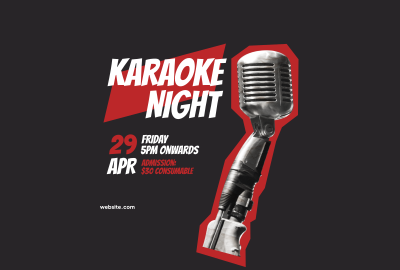 Friday Karaoke Night Pinterest board cover Image Preview
