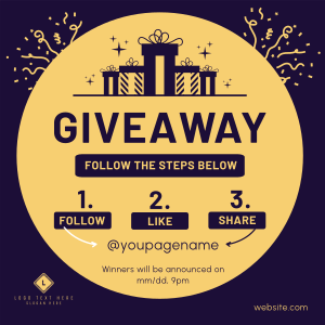 Simple Giveaway Instagram post Image Preview