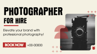 Photographer for Hire Facebook Event Cover Image Preview