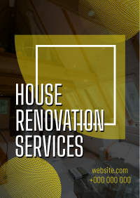 Sleek and Simple Home Renovation Poster Design