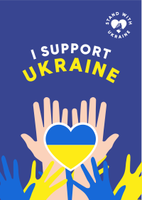I Support Ukraine Flyer Design
