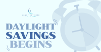 Playful Daylight Savings Facebook Ad Design