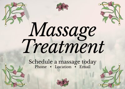 Art Nouveau Massage Treatment Postcard Image Preview