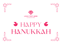 Hanukkah Menorah Ornament Postcard Image Preview
