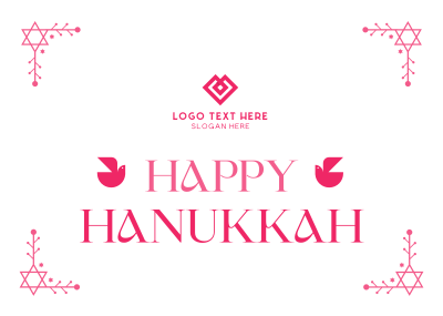 Hanukkah Menorah Ornament Postcard Image Preview