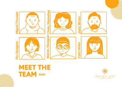 Meet The Team Postcard Image Preview