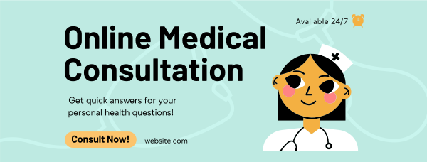Online Medical Consultation Facebook Cover Design