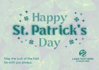 Sparkly St. Patrick's Postcard Design