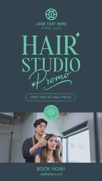 Hair Studio Promo Instagram Reel Design