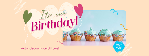 Birthday Business Promo Facebook Cover Design