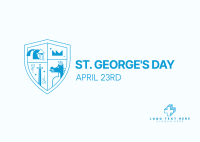 St. George's Day Shield Postcard Image Preview