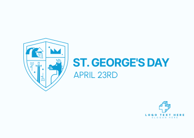 St. George's Day Shield Postcard Image Preview