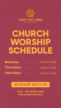 Church Worship Schedule Facebook Story Design