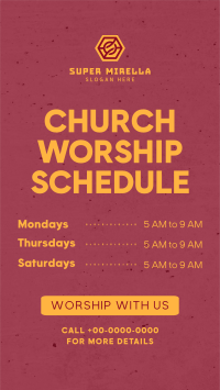 Church Worship Schedule Facebook Story Image Preview