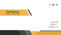 Yellow Corporate Business Card Image Preview