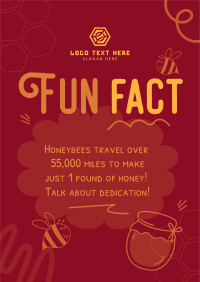Honey Bees Fact Poster Design