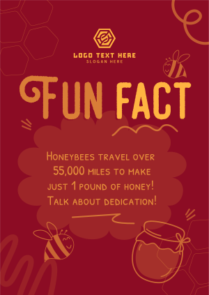 Honey Bees Fact Poster Image Preview