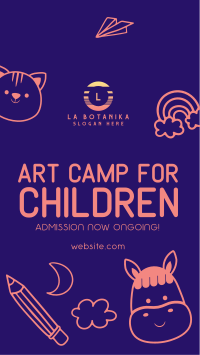 Art Camp for Kids Facebook Story Design