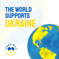 The World Supports Ukraine Linkedin Post Design