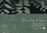 Beauty Spa Booking Postcard Design