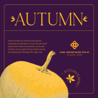 Autumn Pumpkin Instagram Post Design