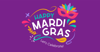 Mardi Gras Mask Facebook ad Image Preview