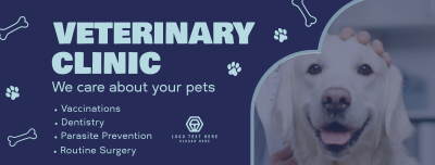 Professional Veterinarian Clinic Facebook cover Image Preview