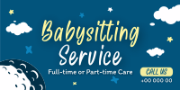 Cute Babysitting Services Twitter Post Image Preview