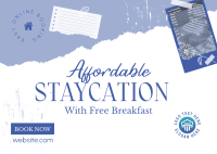  Affordable Staycation  Postcard Image Preview