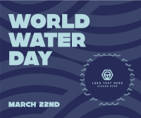 World Water Day Waves Facebook post Image Preview