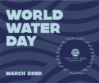 World Water Day Waves Facebook Post Preview