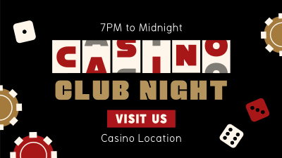 Casino Club Night Facebook event cover Image Preview