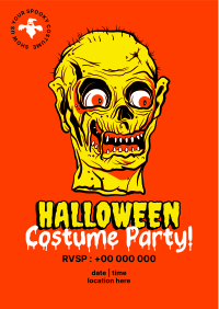 Zombie Head Flyer Image Preview
