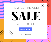 Flashy Limited Time Sale Facebook Post Design