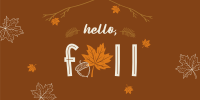 Hello Fall Greeting Twitter post Image Preview