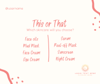 This or That Skincare Facebook post Image Preview