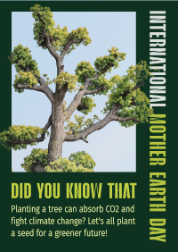 Earth Day Tree Planting Poster Design