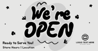 We're Open Doodles Facebook Ad Preview