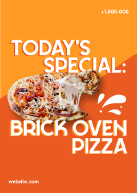 Brick Oven Pizza Poster Design