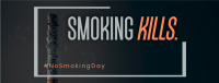 Minimalist Smoking Day Facebook cover Image Preview