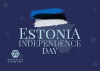 Simple Estonia Independence Day Postcard Design