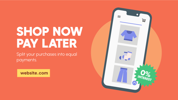 Shop and Pay Later Facebook Event Cover Design Image Preview