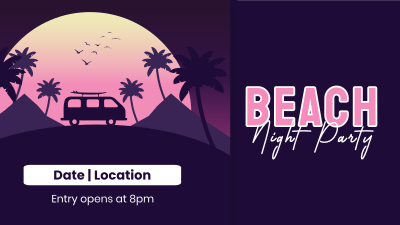 Beach Night Party Facebook event cover