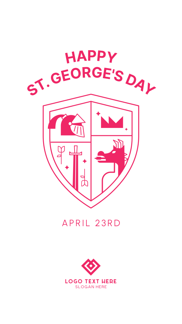 St. George's Day Shield Instagram Story Design Image Preview