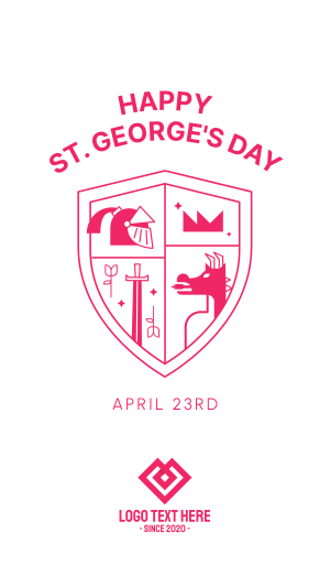 St. George's Day Shield Instagram story