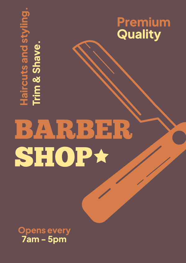 Haircuts and Styling Poster Design Image Preview