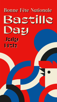 Bastille Day Geometric TikTok video Image Preview